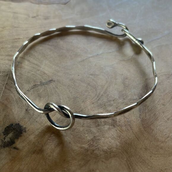 Sterling Silver Knot Bangle Bracelet - Picture 2 of 4